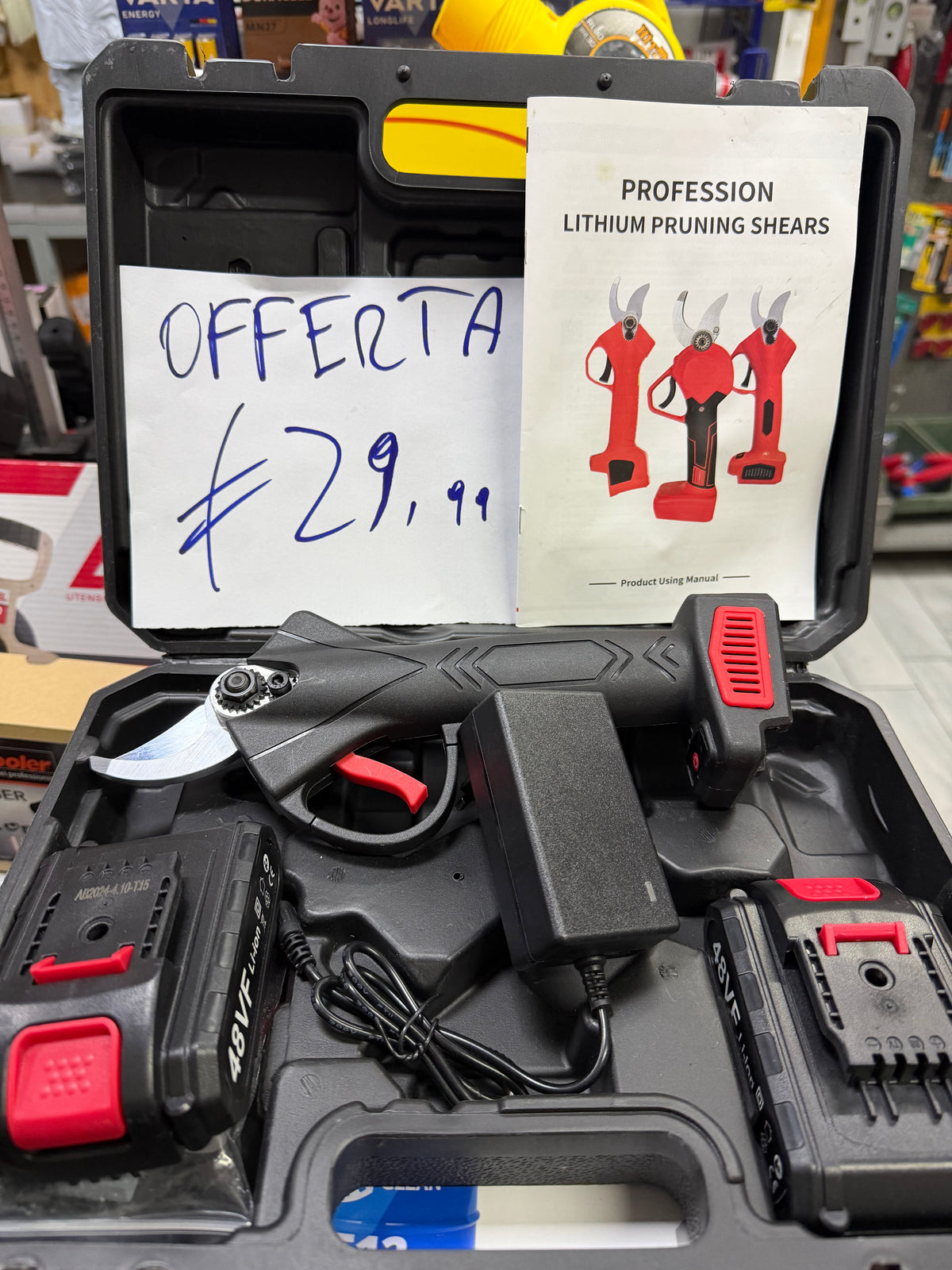 Forbice da potatura 2 batterie 48v 30mm