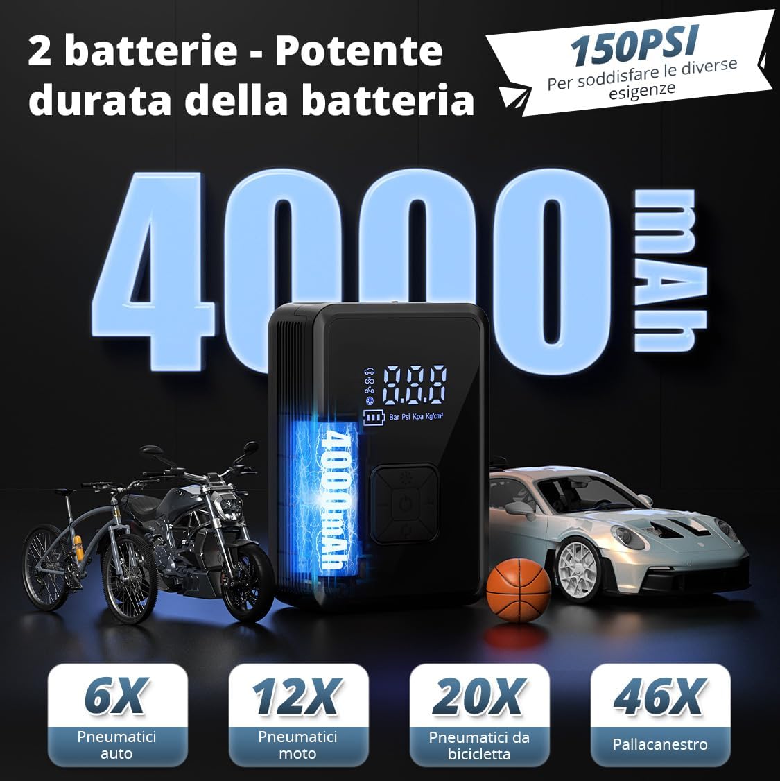 COMPRESSORE AUTO PORTATILE