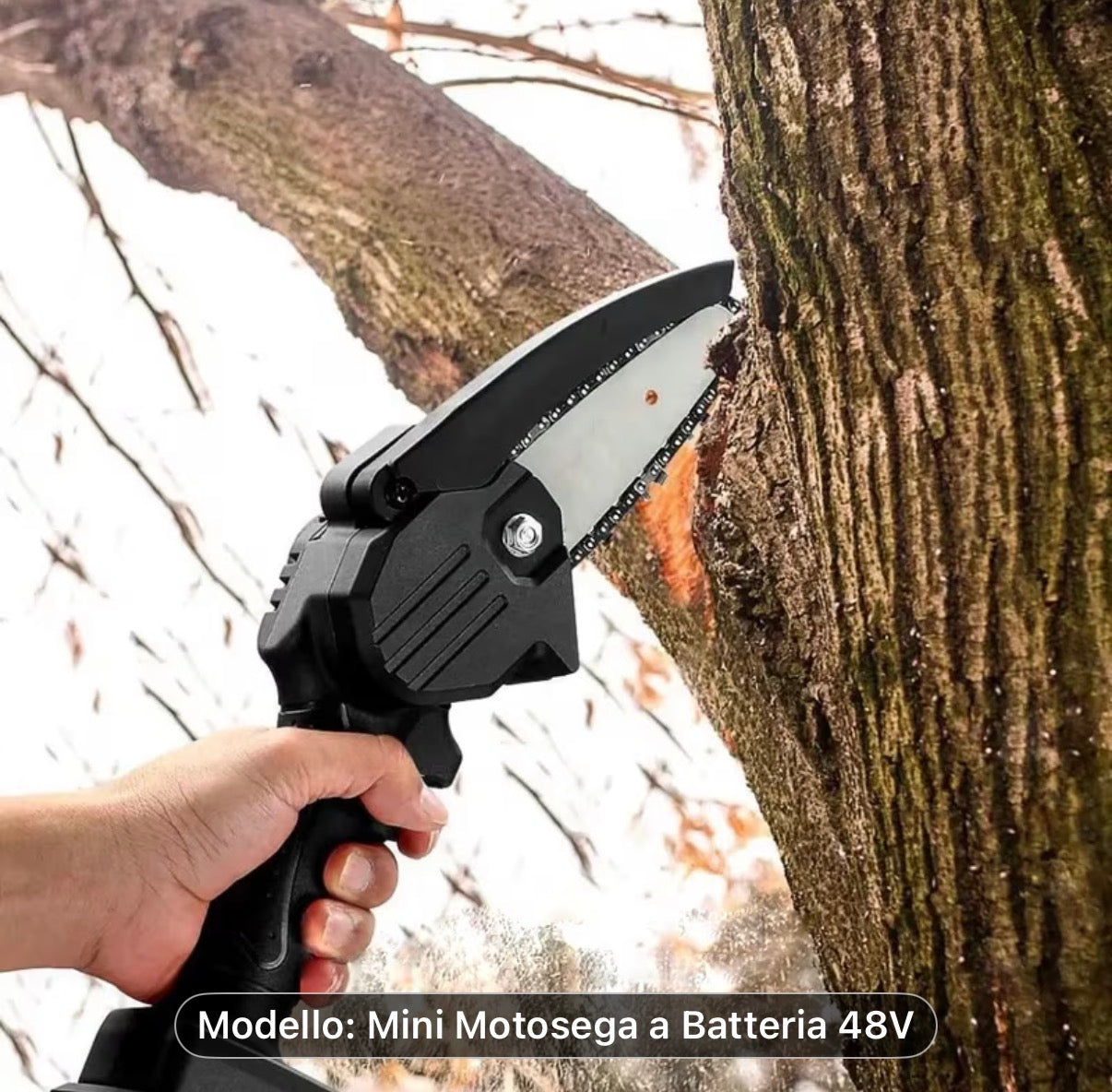 Mini motosega 2 batterie 48v lama 6”